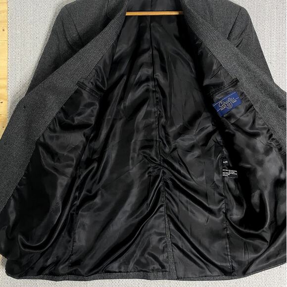 Vtg Circle S Dallas Texas Blazer Men's 42R Gray/Black Tweed Western Style - Picture 6 of 13